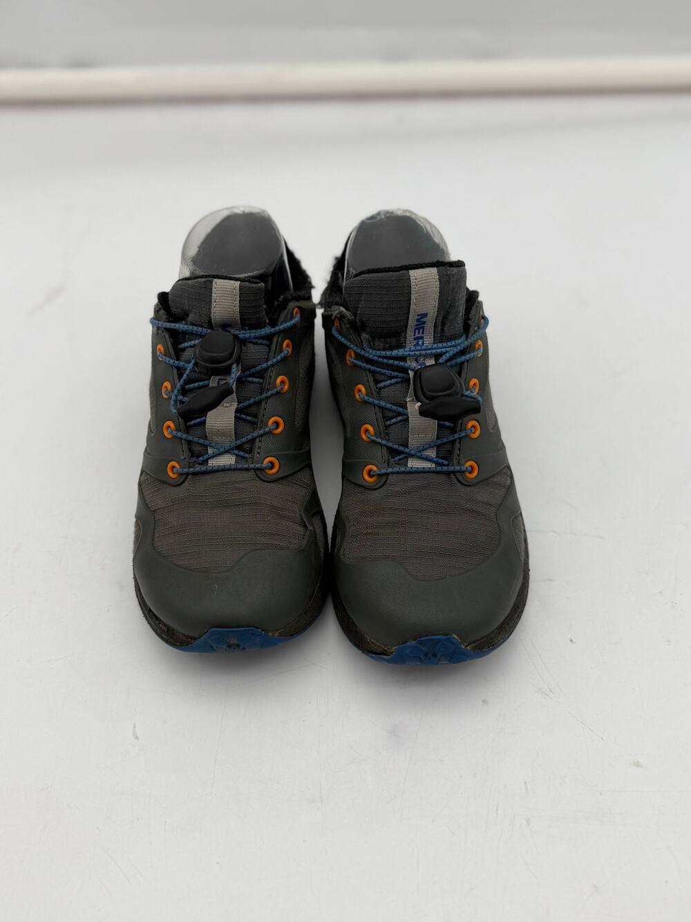 Merrell Kids Black Gray Orange Hiking Shoes Sneakers Size 4